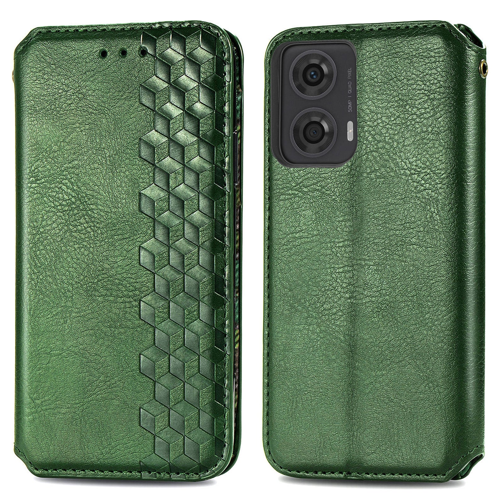 For Motorola Moto G24 4G / G04 4G Phone Case Imprinted Rhombus Leather Wallet Flip Cover For Motorola Moto G24 4G / G04 4G Phone Case Imprinted Rhombus Leather Wallet Flip Cover